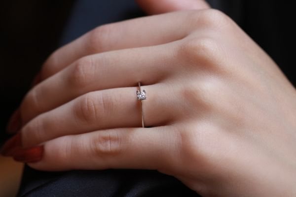 0,11 Karat Pırlanta Tektaş Yüzük