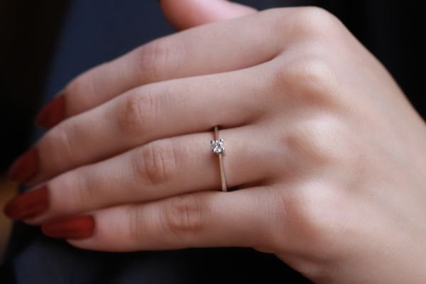 0,15 Karat Pırlanta Tektaş Yüzük