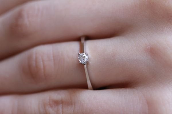 0,12 Karat Pırlanta Tektaş Yüzük