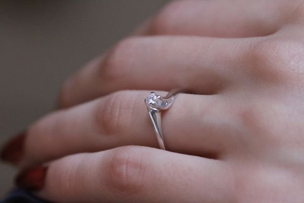 0,13 Karat Pırlanta Tektaş Yüzük