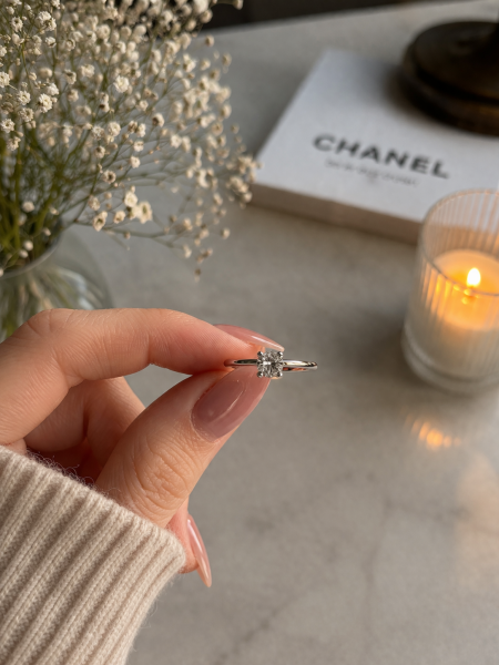 0,12 Karat Pırlanta Tektaş Yüzük