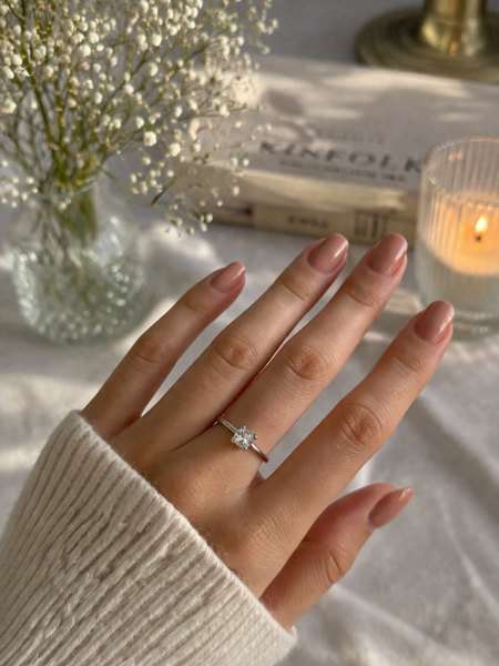 0,12 Karat Pırlanta Tektaş Yüzük