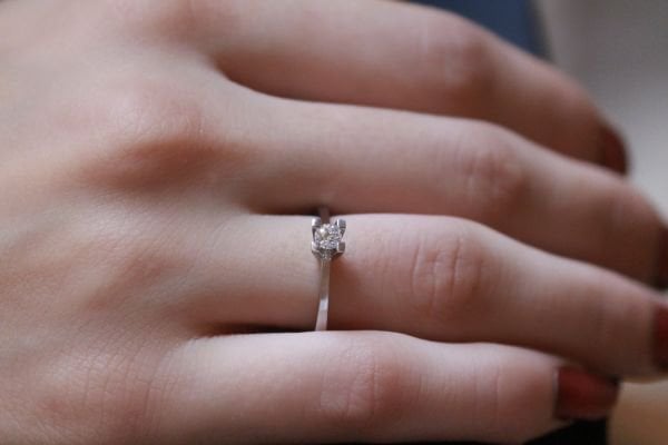 0,19 Karat Pırlanta Tektaş Yüzük