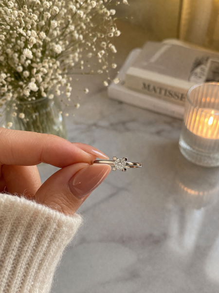 0,19 Karat Pırlanta Tektaş Yüzük