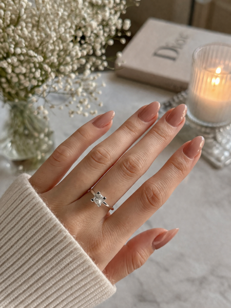 0,19 Karat Pırlanta Tektaş Yüzük