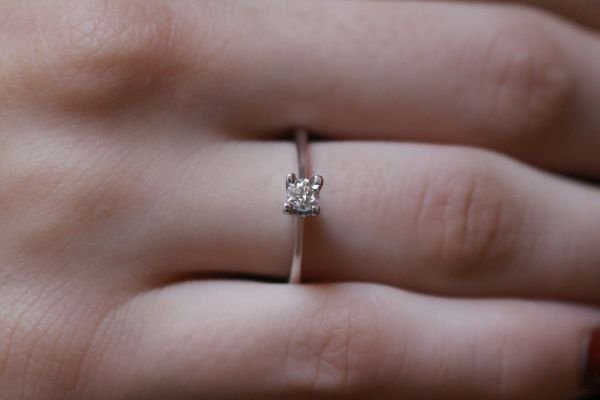 0,19 Karat Pırlanta Tektaş Yüzük