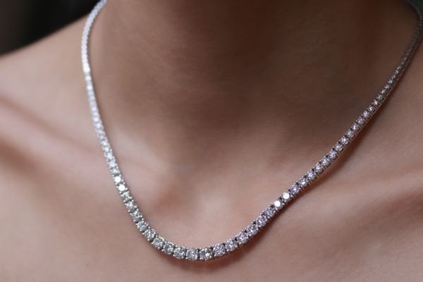 8,78 Karat Pırlanta Su yolu Kolye