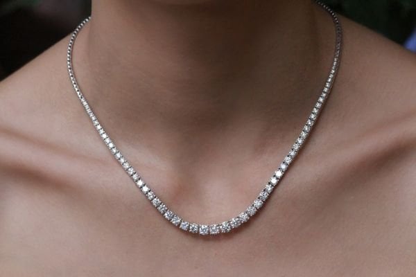 8,78 Karat Pırlanta Su yolu Kolye