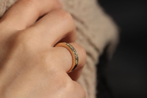 0,39 Karat Pırlanta Yarımtur Yüzük