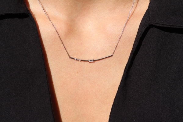 0,09 Karat Pırlanta Tasarım Kolye