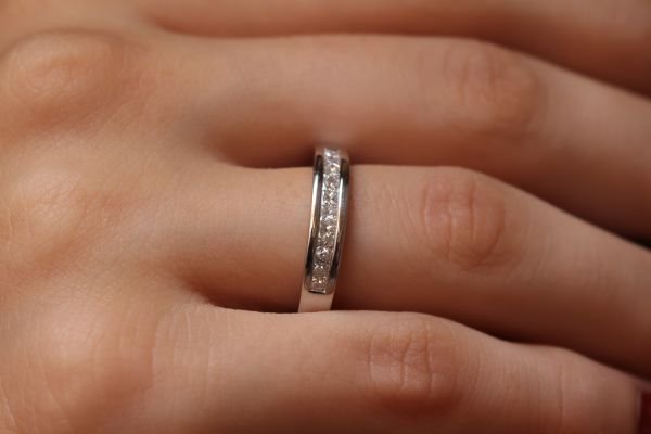 0,45 Karat Pırlanta Yarımtur Yüzük