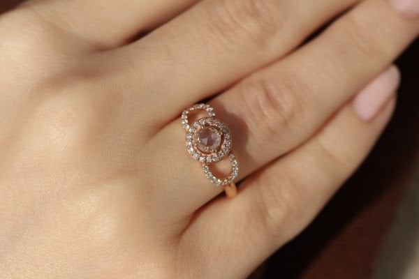 0,82 Karat Pırlanta Rose Tasarım Yüzük