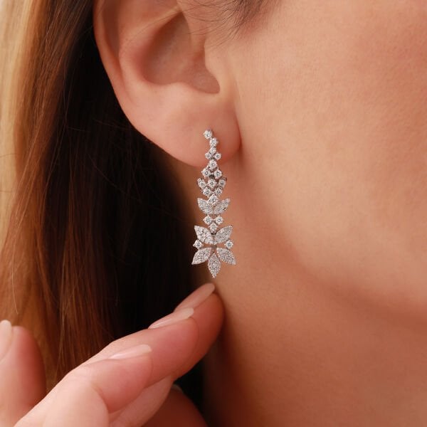 1,40 Karat Pırlanta Tasarım Küpe