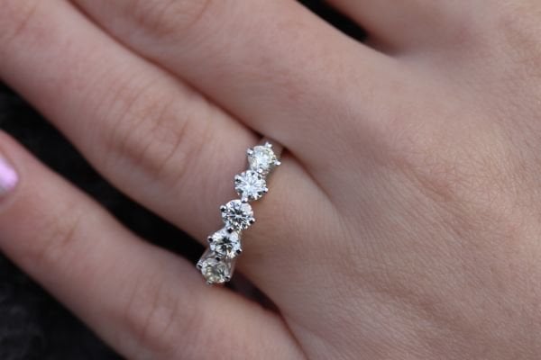 0.90 Karat Pırlanta Beştaş Yüzük