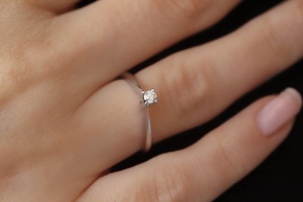 0,08 Karat Pırlanta Tektaş Yüzük