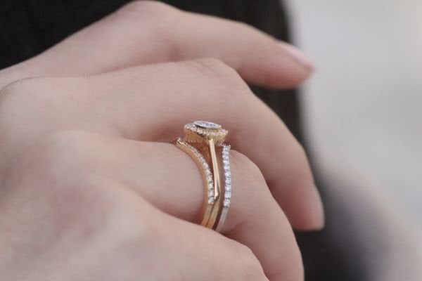 0,76 Karat Pırlanta Rose Tasarım Yüzük