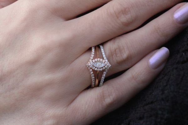 0,76 Karat Pırlanta Rose Tasarım Yüzük