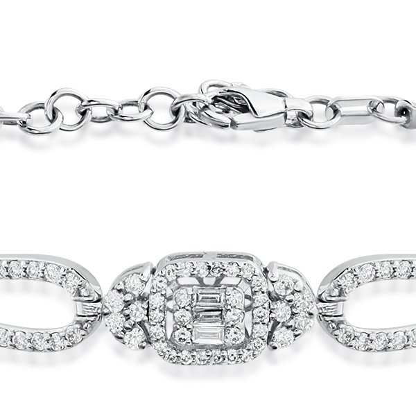 0,45 Karat Pırlanta Baget Bileklik