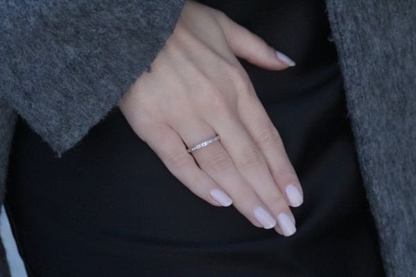 0,09 Karat Pırlanta Yarımtur Yüzük