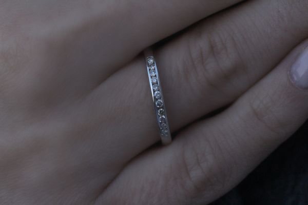 0,09 Karat Pırlanta Yarımtur Yüzük