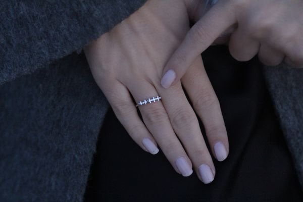 0,10 Karat Pırlanta Beştaş Yüzük