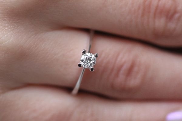 0,34 Karat Pırlanta Tektaş Yüzük