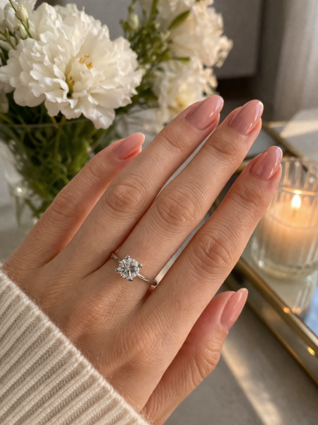 0,34 Karat Pırlanta Tektaş Yüzük