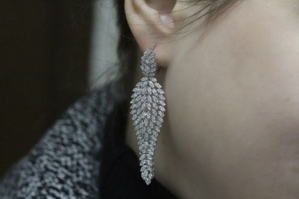 3,24 Karat Pırlanta Fantezi Küpe