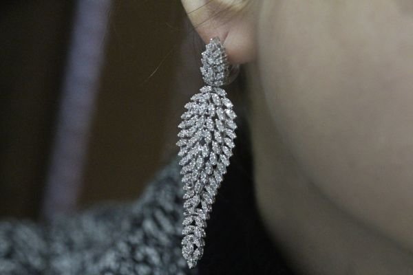 3,24 Karat Pırlanta Tasarım Küpe