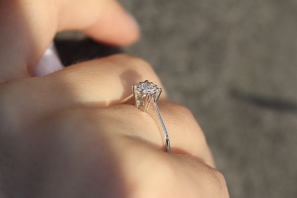 0,19 Karat Pırlanta Coronet Yüzük