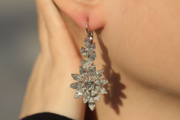 2,90 Karat Pırlanta Tasarım Küpe