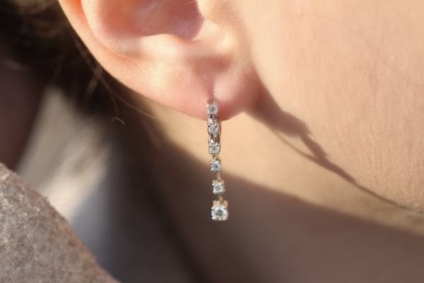 0,47 Karat Pırlanta Tasarım Küpe