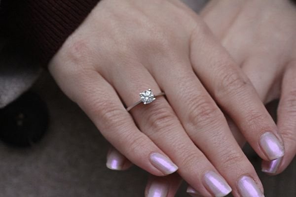 0,66 Karat Pırlanta HRD Sertifikalı Tektaş Yüzük