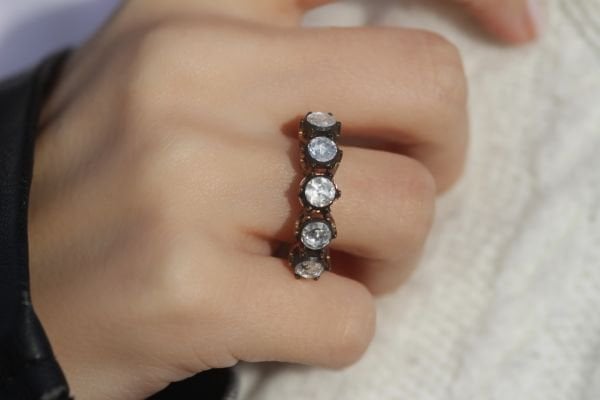 0,95 Karat Elmas Beştaş Yüzük