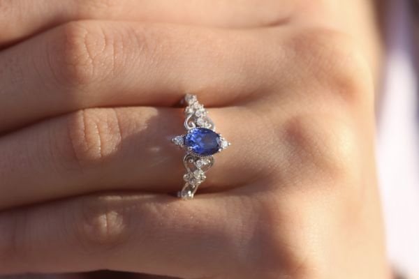 1,16 Karat Pırlanta Safir Yüzük