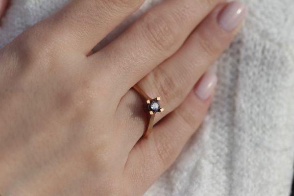 0,10 Karat Elmas Tektaş Yüzük