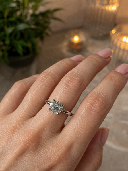 0,71 Karat Pırlanta Tektaş Yüzük